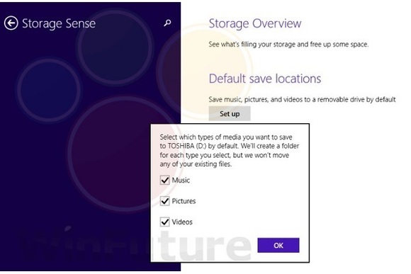 Windows 9 leak shows Storage Sense and Wi-Fi Sense coming over from Windows Phone
