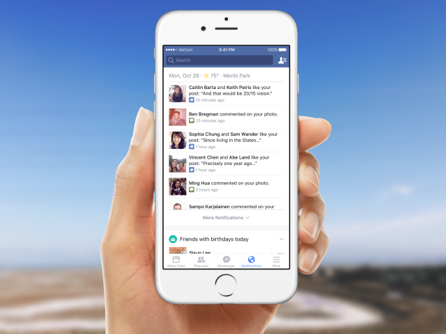 Facebook prezantoi panelin e ri të njoftimeve i cili mund të shërbejë edhe si aplikacion kalendarik
